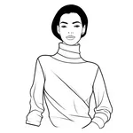 white turtleneck sweater image